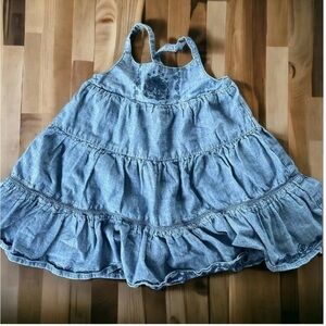 Old Navy 12-18m Blue Denim Tiered Dress